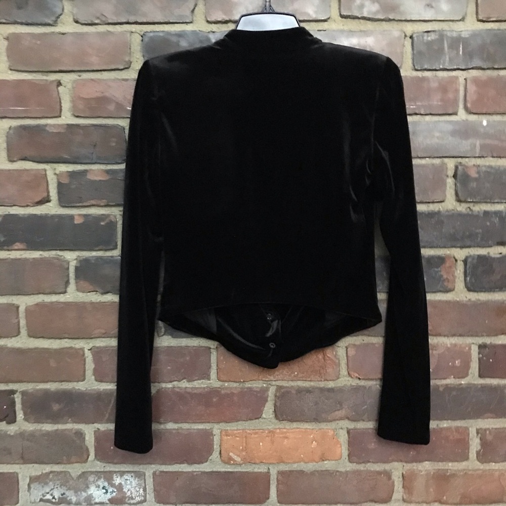 Bcbg Maximara Velour Crop Snap Button Front Jacke… - image 3